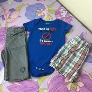 EUC 3 Pc Lot Toddler shorts/Tee/ankle pants Airwalk